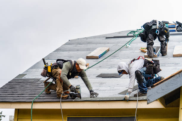 Professional Gutter Installation technician working in Hettinger, ND